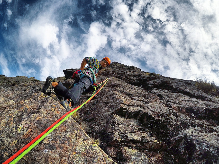 Vernonika on the hardest pitch route nicked below mt.cook